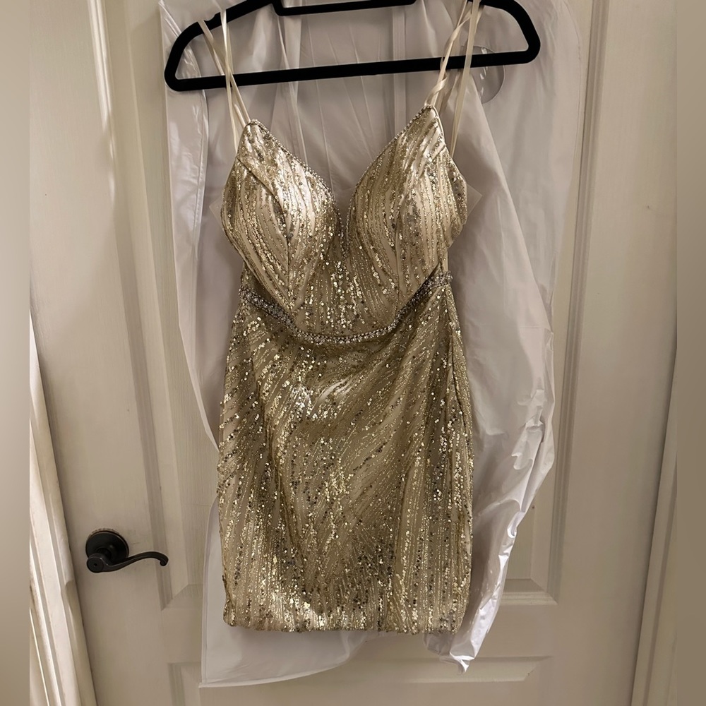 Royal Queen Gold mini dress